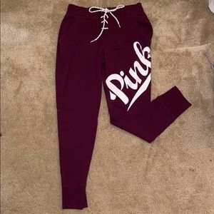 Victoria secret Pink Maroon colored sweatpants